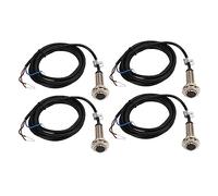 Cloimei 4Pcs 12mm Inductive Proximity Switch PNP 3 Wire Normally Open IP67 NO Contact Proximity Sensor 6-36VDC for Industrial Automation Machinery CNC Machine Tools