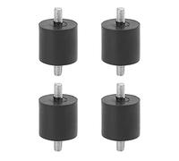 Cloimei 4PCS Heavy Duty Rubber Shock Absorber Foot Pads for Air Compressors Anti Vibration Mount Screw Type Buffer Dampener with High Density Rubber Construction (M6)