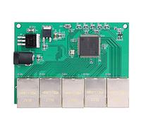 Cloimei 5 Port Gigabit Ethernet Switch Module Industrial Strength Network Hub with LED Indicators for Smart City Infrastructure and Industrial Automation DC 5V Powered RTL8367RB Ch