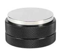 Cloimei 58mm Professional Coffee Tamper Stainless Steel Espresso Powder Distributor Leveler Tool with Non Slip Grip Adjustable Height for Home Baristas and Coffee Shops Black 515g (58mm [Flat Bottom]