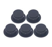 Cloimei 5PCS Black Surf Leash Plug Replacement Round Board Cup Plug Durable Plastic Surfboard Leash Plug for Longboard Repair and Water Sports Accessories