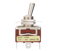 Cloimei 5Pcs On ON SPDT Toggle Switch 12mm 3 Pin 2 Position 15A Heavy Duty Mini Toggle Switch for Automotive Industrial Home Appliance Electrical Projects