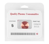 Cloimei 5pcs Plasma Cup Cap Copper Precision Machined Replacement Parts for Thermal Dynamics MAX45 Cutting Torch Consumables 220674 Durable High Temperature