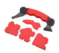 Cloimei 5Pcs Premium Glue Scraper Tool Set Heavy Duty Plastic Sealant for Window Glass Door Painting Construction Projects Orange Multi Function Scraping Kit