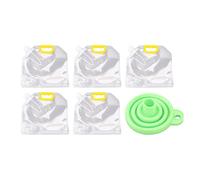 Cloimei 5Pcs Sealed Storage Bags Reusable Transparent Vertical Space Saving Containers for Rice Cereals Flour Nuts Kitchen Organization (5kg)