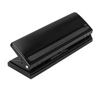 Cloimei 6 Hole Paper Punch Adjustable Spacing Manual Office Puncher Heavy Duty 3 Color Options for Office Supplies with Non Slip Base and Smooth Cutting (Black)