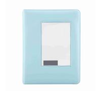Cloimei 64 Pockets 3 Inch Mini Photo Album Premium PVC Material Double Sided Pages Holds 64 Photos Compact Portable for 7s 8 25 50s 90 Pictures Blue Pink 15cm x 11.5cm x 2.5cm (Blue)