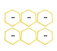 Cloimei 6PCS Hexagon Agility Rings Training Equipment Set Football Footwork Drills Speed Ladders Exercise Equipment for Soccer Agility Training Strength Exercises Bright Color PP P