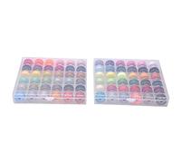Cloimei 72 Colors Bobbin Thread Set Transparent Sewing Machine Threads with 2 Storage Boxes for Babylock Juki Elna Embroidery Machines