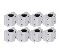 Cloimei 8PCS Linear Ball Bearing Slide Block Aluminum Alloy Low Friction CNC Slide Block Smooth Motion Stable Bearing for 3D Printer Electronic Equipment Packaging Machinery