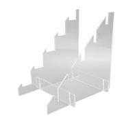 Cloimei Acrylic Knife Display Stand Compact Clear Detachable Multifunctional Tool Organizer for Outdoor Camping Survival Gear Transparent Lightweight 4 Piece Set