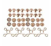 Cloimei Adjustable Detachable Metal Buttons for Pants Skirts No Sew Waist Button Set with Secure Slot Design Golden Color 4 Flat 4 Curved Hooks 16 Screws 16 Nuts