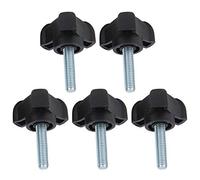 Cloimei Adjustable Knob Bolt Plastic Triangle Arc Handle Screw Hand Twisted Locking Handle M6 25mm 5Pcs Ergonomic Labor Saving Durable Lightweight for Home DIY Furniture Industrial