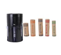 Cloimei Automatic Sorter Machine 5 in 1 Rotatable Counter for US Pennies Nickels Dimes Quarters Dollars with Transparent Tubes High Efficiency Change Organizer for Home Office ABS