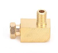 Cloimei Brass Pipe Joint 90 Degree Right Angle Threaded Connector High Pressure Tube Nipple Industrial Fitting for Hydraulic Oil Water Air Lines Plumbing System (PL406)