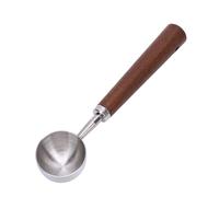 Cloimei Coffee Measuring Spoon Stainless Steel 304 Long Handle Coffee Scoop with Wooden Grip Precise Measurement Tool for Coffee Tea Baking Home Kitchen Accessory (Small Size Silver)