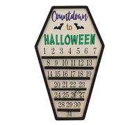 Cloimei Countdown Halloween Calendar Reusable DIY Moving Wooden Ghost Holiday Decor Advent Calendar for Home Office Desk Halloween Party Decoration 30x18 2x1 5cm