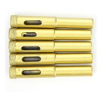 Cloimei Diamond Hole Saw Drill Bits Set Professional Grade Heavy Duty 10mm Gold Coated for Granite Marble Concrete Ceramic Tile Glass Drilling 5 Pieces