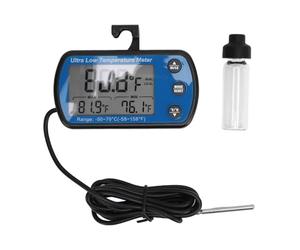 Cloimei Digital Refrigerator Thermometer Large LCD Display with Alarm Accurate Freezer Temperature Monitor for Hospital Lab Pharmacy ABS Glass Water 50 to 70℃ 58 to 158℉
