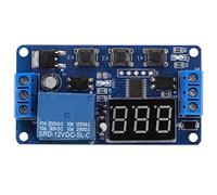Cloimei Digital Timer Relay Module DC12V Adjustable Delay On Off Cycle Switch with LED Display Industrial Grade Control Board for Electrical Equipment 64.2x34.8x18.5mm