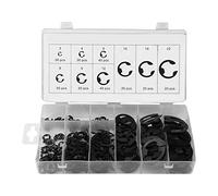 Cloimei E Clip Retaining Ring Kit 300 Piece Assortment Heavy Duty Metal E Rings for Automotive Machinery Industrial Repair and DIY Projects 3mm to 22mm A3 Steel with Storage Contai