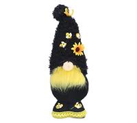 Cloimei Faceless Plush Gnome Doll with Sunflower Cute Stuffed for Home Decor Easter Wedding Birthday Gift Soft Mascot 28cm (Black)