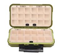 Cloimei Fishing Tackle Box Organizer Heavy Duty with Lever Lock Sliding Design Movable Inserts Transparent Lid for Fishing Gear Storage PP Material ([Large size] 20 * 12 * 5 cm)