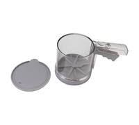 Cloimei Flour Sifter Sieve Adjustable Fine Mesh Transparent PP Handheld Powder Sifter for Baking Cooking Kitchen with One Hand Operation Easy to Clean (Double Layer)