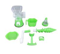 Cloimei Hand Crank Juicer Manual Citrus Press Easy Squeeze Fruit Vegetable Juice Extractor for Home Kitchen Outdoor Camping Travel Stainless Steel Lemon Orange Squeezer with Pulp C (Green)