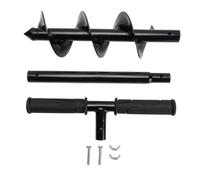 Cloimei Heavy Duty T Shaped Hand Operated Auger Drill Bit Manual Garden Planting Tool with Rubber Grip for Bulbs Flowers Vegetables and Beach Umbrellas 3 Piece Cold Rolled Steel Co