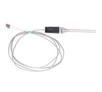 Cloimei K Type Thermocouple Sensor Nichrome Shielded Wire Temperature Probe with Straight Shank 100mm for Industrial Use 0 800 Degree Celsius 2000mm Lead Wire