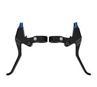 Cloimei MEROCA Premium Aluminium Alloy Bike Brake Lever Quick Adjust Brake Force Universal Fit for Mountain Folding Bicycles 22.2mm Handlebar Durable Lightweight Black Red Blue 15x (Black Blue)