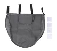 Cloimei Mesh Bath Organizer Large Capacity Hanging Storage Bag with and 4 Adhesive Hooks for Bathroom Toys Organization 22 x 14.6 Inches (Gray)