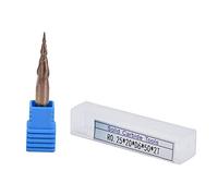 Cloimei Milling Conical Ball Head Tungsten Steel Cutting Tools with Coated for End Milling Slotting for CNC Machining Woodworking 0.25mm 6mm 50mm Tungsten Steel Bronzed (R0.25 * 20*D6*50)
