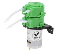Cloimei Mini Dual Head Peristaltic Pump High Precision Dosing Circulating Water Pump 1x3mm for Aquarium Fish Tank Lab Use Viscous Non Viscous Liquids Silicone Tube (DC12V)