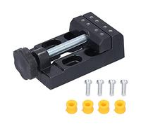 Cloimei Mini Table Vice Heavy Duty Aluminum Alloy Compact Lightweight Portable Bench Vise with Adjustable Jaws for DIY Crafts Woodworking Jewelry Making and Small Object Fixing Bla