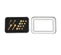 Cloimei Mountain Bike Brake Lever Screw Kit High Strength Lightweight Adjusting Fasteners for XT775 Brake Levers Cycling Components 18 Piece Set with Storage Box (Gold)