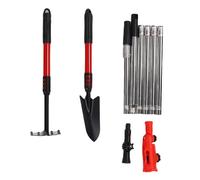 Cloimei Multi Angle Gutter Cleaning Tools Set with Extension Poles 5.57ft Gutter Cleaner Rake and Scoop High Efficiency Leaves Removal Tool for Roof Gutter Cleaning Carbon Steel St