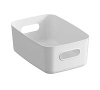 Cloimei Plastic Desktop Storage Box Open Organizer with Handle Multifunctional Basket for Cosmetic Toys Office Supplies Home Organization