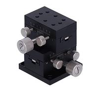 Cloimei Precision Sliding Stage Manual Fine Adjustment Dovetail Guide Displacement Platform 30x50mm Aluminum Alloy for Microscopes Semiconductor Equipment