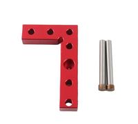 Cloimei Precision Woodworking Square 90 Degree Angle Finder Tool with Steel Sleeves for Accurate Center Marking and Drilling Aluminium Alloy Construction Red Anodized Finish Includ