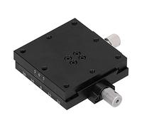 Cloimei Precision X Axes Linear Stage Manual Fine Tuning Platform Dovetail Feed Screw Sliding Table Stable Movement for Optical Equipment Measuring Instruments Aluminum Alloy Black