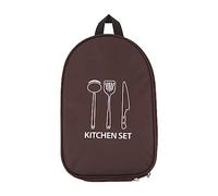 Cloimei Premium Canvas Camping Utensil Storage Bag Outdoor Cooking Tools Organizer Portable Travel Knife Holder for Picnic BBQ Hiking Adventure (Coffee)