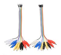 Cloimei Premium Clip Jumper Wires 20pin Male Female Breadboard Test Leads Kit Copper Conductors for Electronics Projects DIY Circuits STEM Education 20cm Length 10 Each
