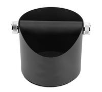 Cloimei Premium Coffee Knock Box Heavy Duty Non Slip Silent Coffee Grounds Bin with Large Beveled Opening for Espresso Machines Home Cafe Restaurant Stainless Steel 650g Capacity 5 (Black)