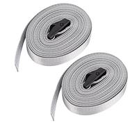Cloimei Premium Heavy Duty Ratchet Tie Down Straps 2Pcs Zinc Alloy Lashing Straps with High Strength Nylon Webbing for Securing Cargo Truck Motorcycle Silver (5m / 16.4ft)