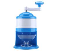 Cloimei Premium Manual Ice Crusher Snow Cone Maker Machine with Portable Hand Crank Operated for Home Kitchen Outdoor Camping Parties Blue White 27.5cm