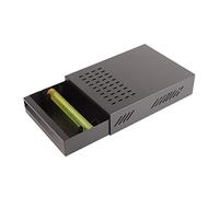 Cloimei Premium Stainless Steel Coffee Knock Box Heavy Duty Black Coffee Grounds Container with Drawer Design for Espresso Machines Professional Use 38x30x13cm