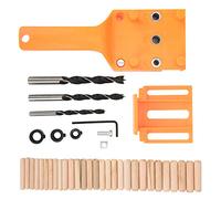 Cloimei Professional 38Pcs Woodworking Drill Hole Locator Set High Precision Adjustable Carpentry Drilling Guide Tool Kit for DIY Furniture Making ABS Plastic 200x72mm (Orange)