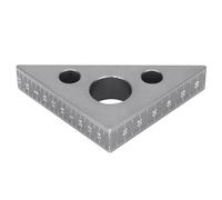 Cloimei Professional Aluminum Alloy Triangle Ruler 45/90 Degree Precision Angle Measurement Tool for Woodworking Carpentry DIY Projects Frosted Surface Durable Construction 95x68x1